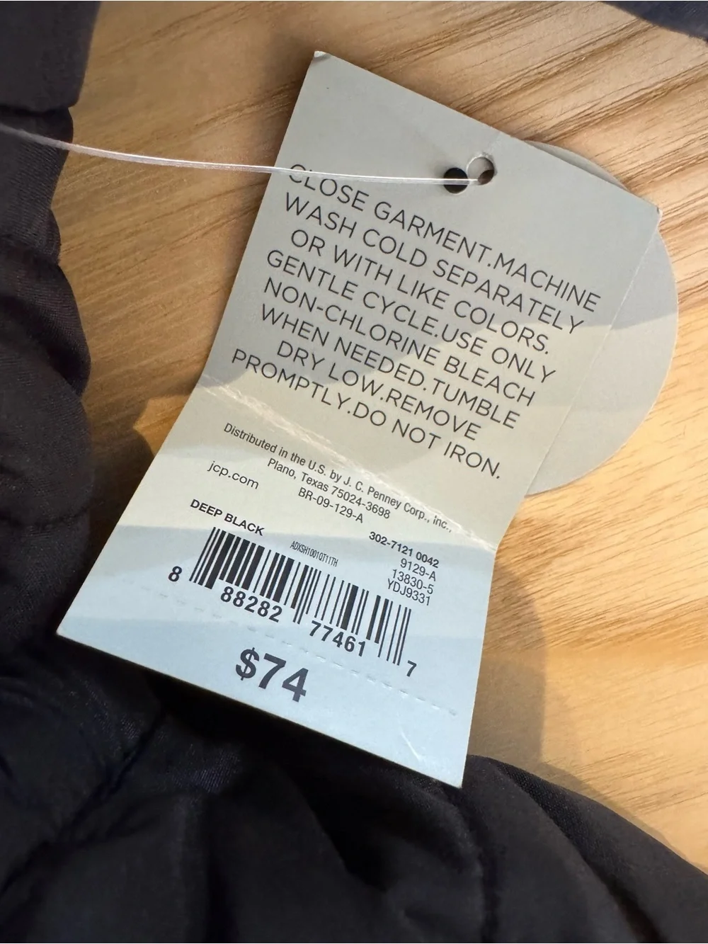 okie dokie Black Quilted Puffer Coat with Leopard Trim